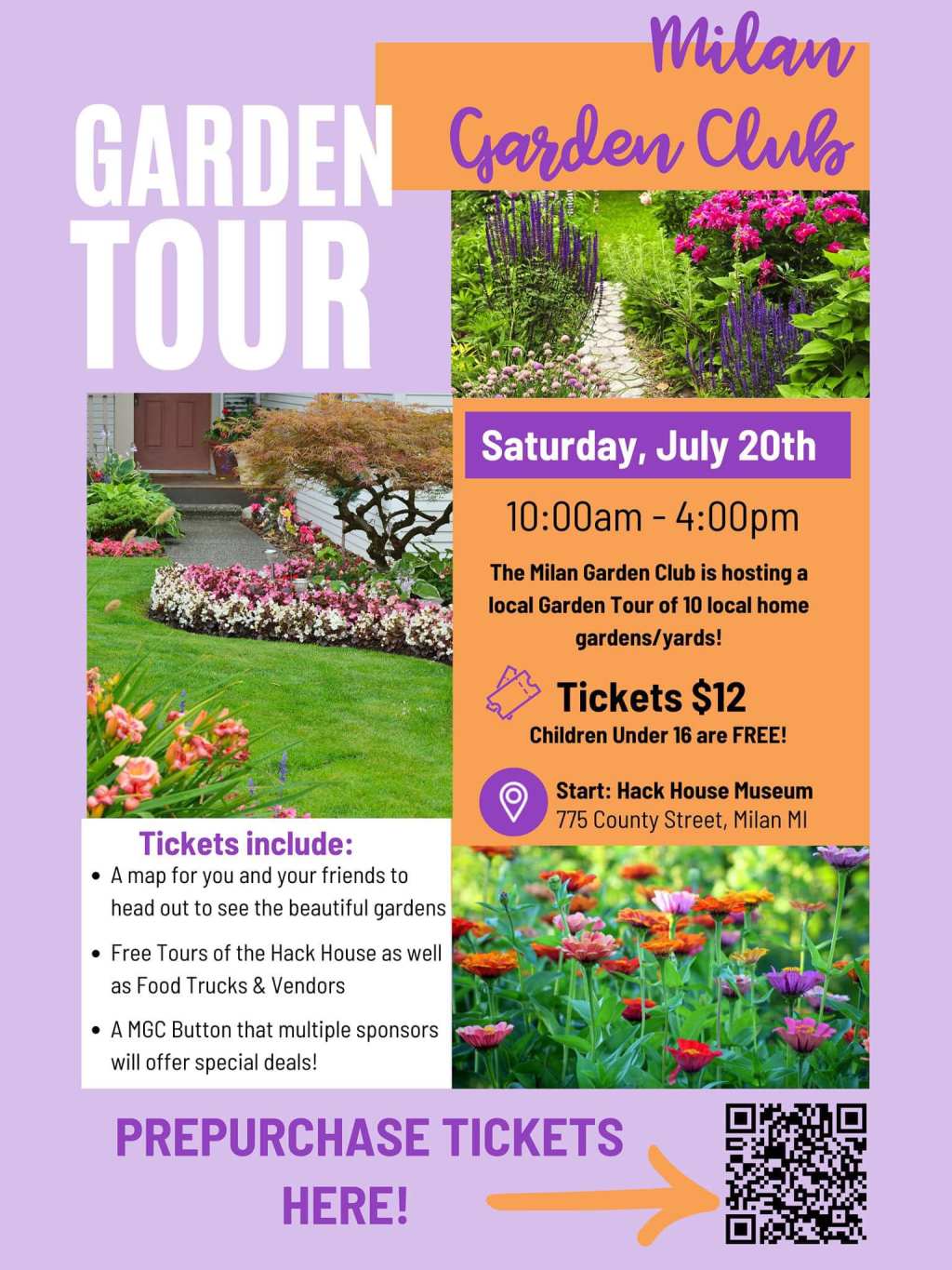 Milan Garden Tour! July 20,&nbsp;2024